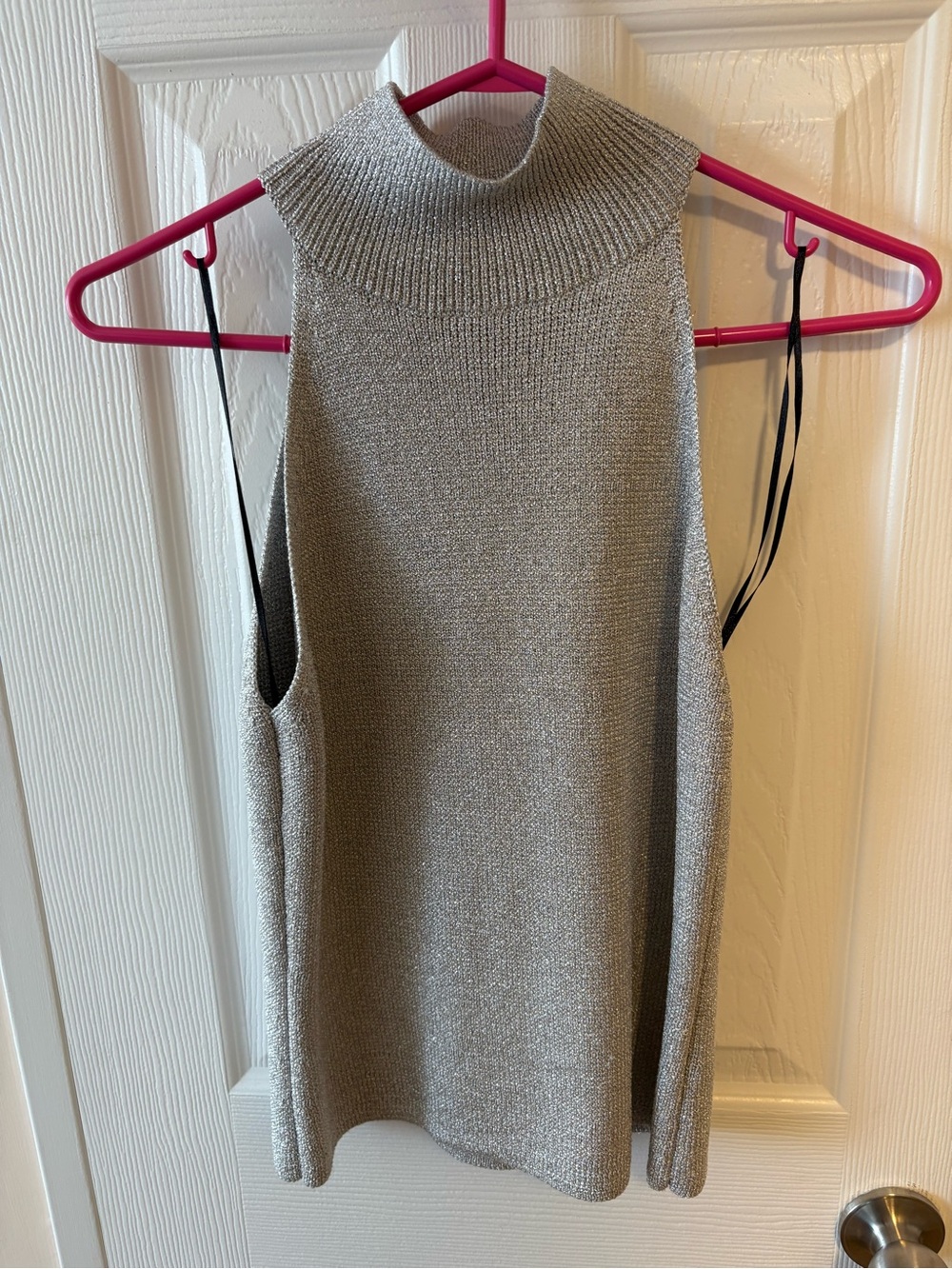 H&M Mock Neck Knit Sweater Top - Gray